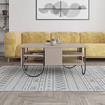 Стол журнальный прямоугольной формы с 2-мя полками бежево-серого цвета NORFOLK LIGHT MOCHA варинант исполнения - 2 | Loft Concept в Волгограде