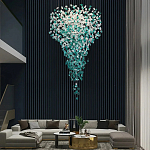 Люстра зеленая каскадная Green Light CascadeDroplet Chandelier варинант исполнения - 2 | Loft Concept в Волгограде