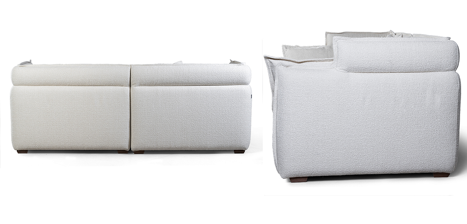 Диван с обивкой из ткани букле Salman Boucle White Sofa Белый Диван с обивкой из ткани букле Salman Boucle White Sofa Белый - Loft-Concept в Волгограде