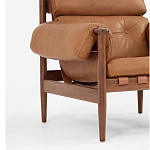 Кресло с деревянным каркасом и обивкой из натуральной кожи Medieval Furniture варинант исполнения - 6 | Loft Concept в Волгограде