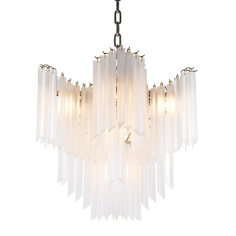 Люстра Chandelier Pulsar white glass Никель Золотой Белое матовое стекло Люстра Chandelier Pulsar white glass Никель Золотой Белое матовое стекло в Волгограде | Loft Concept
