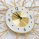 Часы настенные из металла золотые с белым циферблатом Current Time варинант исполнения - 2 | Loft Concept в Волгограде