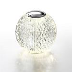 Настольная лампа с прозрачным шарообразным плафоном на цилиндрической подставке Crystal Globule варинант исполнения - 8 | Loft Concept в Волгограде