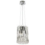 Подвесной светильник с металлическими и хрустальными подвесками Bonnay Crystal Chrome Hanging Lamp варинант исполнения - 2 | Loft Concept в Волгограде