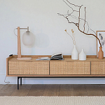 ТВ-тумба с плетеным декором Buckley Wicker TV Stand варинант исполнения - 7 | Loft Concept в Волгограде