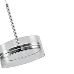 Подвесной светильник с прозрачным плафоном цилиндрической формы из акрила и стекла с пультом для регулировки света Glass Lamp Chromium варинант исполнения - 1 | Loft Concept в Волгограде