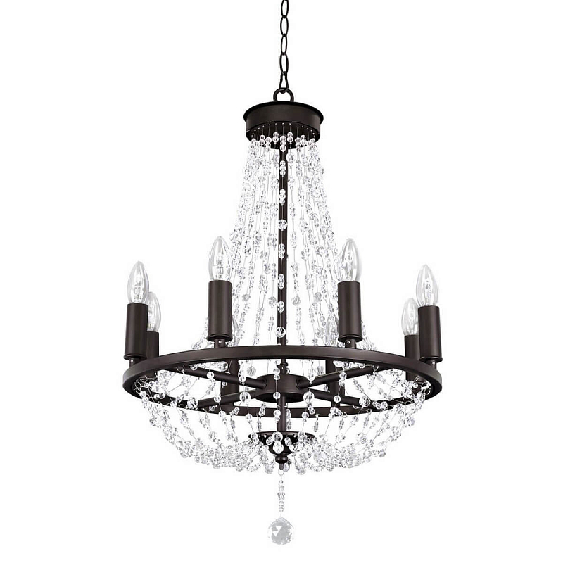 Люстра Brutal Crystal Chandelier 8 Черный Прозрачный Люстра Brutal Crystal Chandelier 8 Черный Прозрачный в Волгограде | Loft Concept