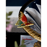 Чаша из прозрачного стекла с бронзовым рельефным ободком Eden Garden варинант исполнения - 5 | Loft Concept в Волгограде