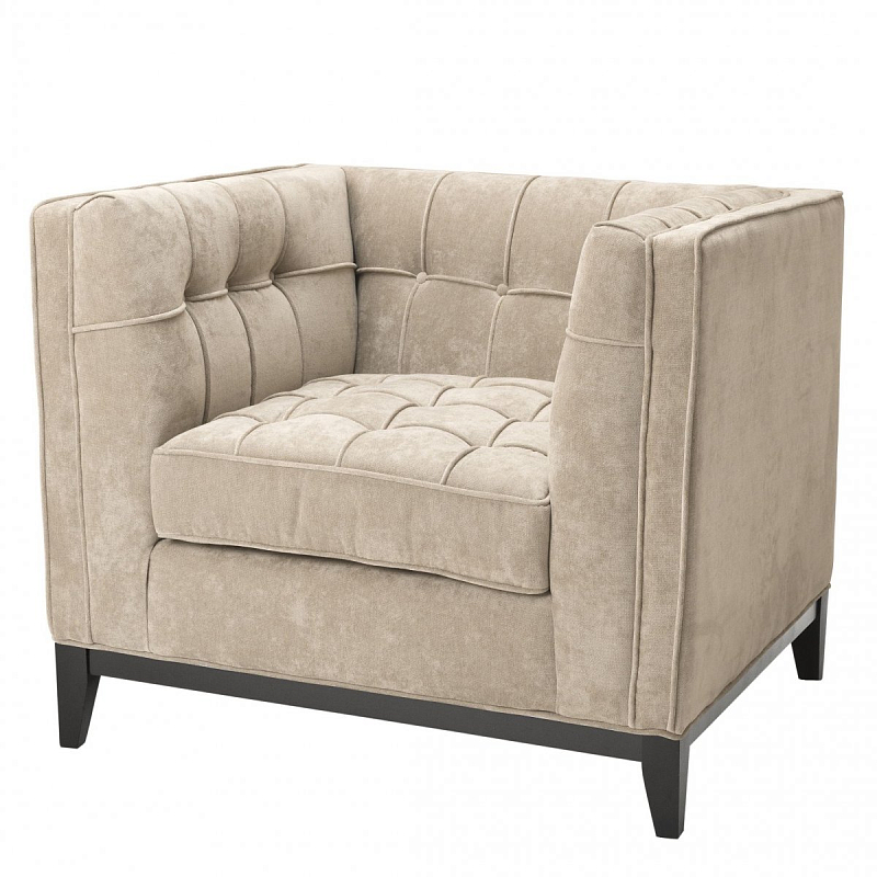 Кресло Eichholtz Chair Aldgate Greige Бежево-серый Черный Кресло Eichholtz Chair Aldgate Greige Бежево-серый Черный в Волгограде | Loft Concept
