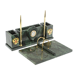 Настольный письменный набор из змеевика с подставкой под календарь Successful Leader варинант исполнения - 2 | Loft Concept в Волгограде