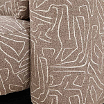 Дизайнерский двухместный диван с мягкими спинкой и подлокотниками светло-коричневый с принтом Madelaine Sofa Cocoa варинант исполнения - 5 | Loft Concept в Волгограде