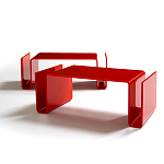 Дизайнерский кофейный стол Poltronova T01 Red Coffee Table варинант исполнения - 2 | Loft Concept в Волгограде