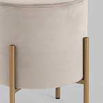 Бежевый пуф на золотистых ножках SANJAY варинант исполнения - 3 | Loft Concept в Волгограде