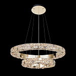 Люстра из 2-х колец с мозаичным хрустальным оформлением Sparks of Crystal варинант исполнения - 1 | Loft Concept в Волгограде