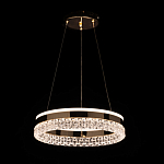 Люстра в виде кольца золотого цвета с прозрачными вставками Radiant Rail варинант исполнения - 3 | Loft Concept в Волгограде