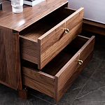 Прикроватный деревянный столик с ящиками Moon Walnut Furniture варинант исполнения - 3 | Loft Concept в Волгограде