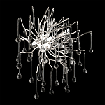 Бра с лучеобразным основанием и подвесками из прозрачного стекла в виде длинных капель Droplet Chandelier варинант исполнения - 10 | Loft Concept в Волгограде