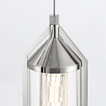 Подвесной светильник хромированного цвета с прозрачным цилиндрическим стеклянным плафоном Eurofase варинант исполнения - 5 | Loft Concept в Волгограде