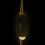 Подвесной светильник с хрустальным плафоном и бронзовым основанием Renee Glass Drops  варинант исполнения - 5 | Loft Concept в Волгограде