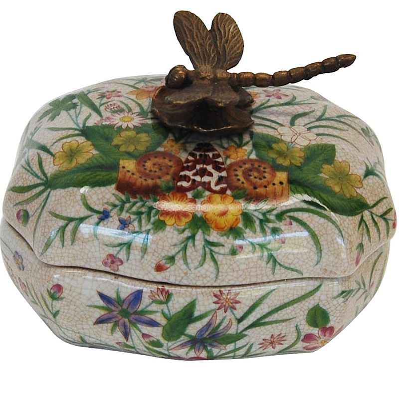 Шкатулка Dragonfly on Flowers Мульти Бронза Шкатулка Dragonfly on Flowers Мульти Бронза в Волгограде | Loft Concept