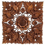 Панно из дерева квадратное Flower Panel With Trees варинант исполнения - 1 | Loft Concept в Волгограде