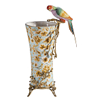 Ваза фарфоровая с птицей на бронзовой ветке Garden of Eden варинант исполнения - 5 | Loft Concept в Волгограде