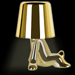 Настольная лампа фигурная золотого цвета с гладким абажуром Высота 17 см Sophia варинант исполнения - 5 | Loft Concept в Волгограде