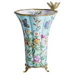 Ваза со стрекозой из фарфора с бронзовыми элементами Paradise Dragonfly варинант исполнения - 1 | Loft Concept в Волгограде