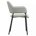 Стул мягкий с подлокотниками Chair Gray Upholstery Boucle варинант исполнения - 2 | Loft Concept в Волгограде