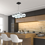 Люстра подвесная с 9-ю плафонами в форме шара Yarvi варинант исполнения - 2 | Loft Concept в Волгограде