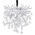 Люстра с хрустальными подвесками капли серебро Droplet Silver Chandelier 5 варинант исполнения - 1 | Loft Concept в Волгограде