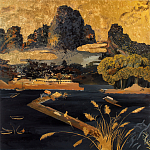 Кофейный стол с японским пейзажем Bohemia coffee table  варинант исполнения - 1 | Loft Concept в Волгограде