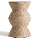 Приставной стол с отделкой из джута Juti D30 см варинант исполнения - 2 | Loft Concept в Волгограде