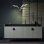 Дизайнерский комод светло-серый с фактурным фасадом UNO варинант исполнения - 1 | Loft Concept в Волгограде