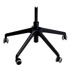 Стул с мягкой бежевой обивкой из велюра и подъемно-поворотным механизмом на черных колесиках Harper Beige варинант исполнения - 4 | Loft Concept в Волгограде