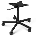 Стул с мягкой черной обивкой из велюра и подъемно-поворотным механизмом на колесиках Harper Black варинант исполнения - 4 | Loft Concept в Волгограде