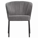 Стул серый с широкой закругленной спинкой Chair Gray Attractive варинант исполнения - 1 | Loft Concept в Волгограде