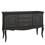 Консоль черная из массива бука с ящиками в стиле прованс Black Provence варинант исполнения - 2 | Loft Concept в Волгограде