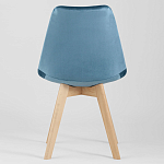 Стул с мягким велюровым сиденьем Arvika Blue варинант исполнения - 4 | Loft Concept в Волгограде