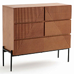 Комод с геометрическим рисунком на ящиках Anders Dark Wood варинант исполнения - 1 | Loft Concept в Волгограде