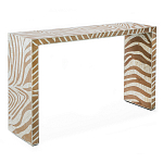 Консоль Дизайнерская Kenya Console ZEBRA Bone Inlay Beige варинант исполнения - 3 | Loft Concept в Волгограде