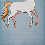 Плитка с узором Девочка единорог варинант исполнения - 6 | Loft Concept в Волгограде