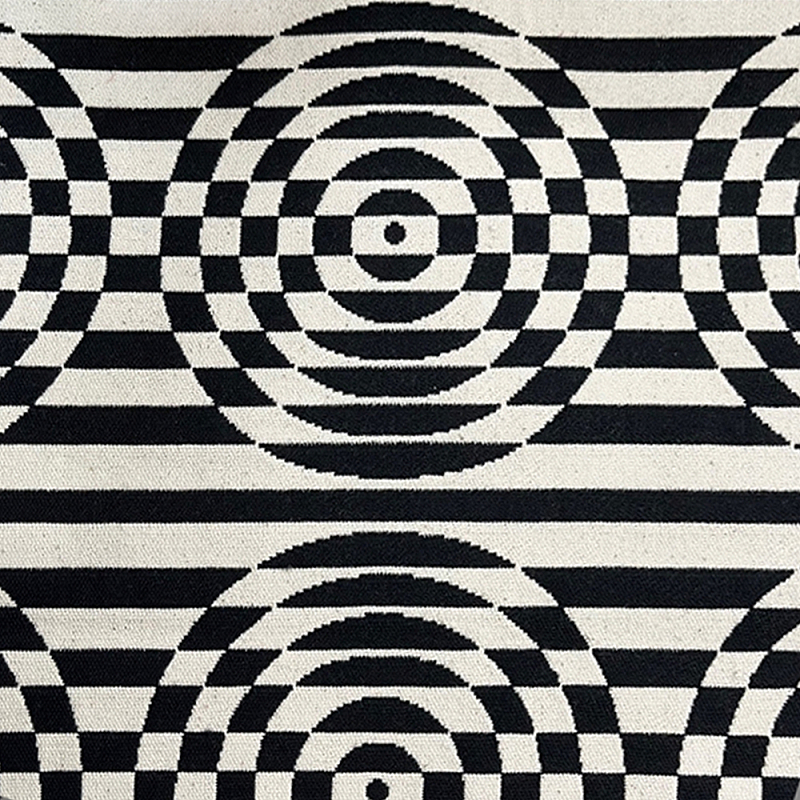 Мебельная ткань Жаккард черно-белый принт 145 см T3-78  в Волгограде | Loft Concept 