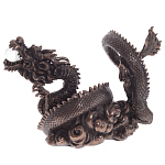 Декоративная статуэтка Дракон Fuzanglong Dragon Dark Bronze Statuette варинант исполнения - 3 | Loft Concept в Волгограде