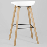 Барный стул на ножках из натурального дерева Boras White варинант исполнения - 5 | Loft Concept в Волгограде