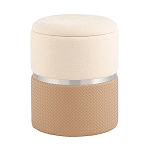 Пуф Mauldine с ящиком бежевый с экокожей варинант исполнения - 1 | Loft Concept в Волгограде