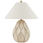 Настольная лампа с волнистым узором и абажуром в форме конуса Macrame варинант исполнения - 3 | Loft Concept в Волгограде