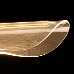 Люстра линейная с прозрачным волнообразным плафоном Wave Line варинант исполнения - 7 | Loft Concept в Волгограде