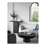 Столик кофейный черного цвета с овальной столешницей и круглым основанием Black Dalmen Table варинант исполнения - 4 | Loft Concept в Волгограде