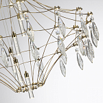 Люстра подвесная из металла с прозрачными подвесками из хрусталя Quasar 93 варинант исполнения - 3 | Loft Concept в Волгограде